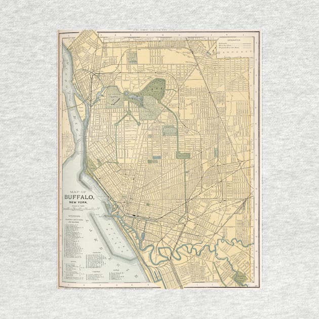 Vintage Map of Buffalo New York (1891) by Bravuramedia